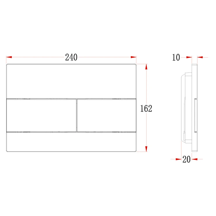 Кнопка смыва Veconi Flush V7 FLV7-W белая глянцевая