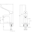 Смеситель для раковины ARROW AG4005 хром