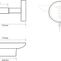 Мыльница стеклянная Bemeta 104108045  нержавейка