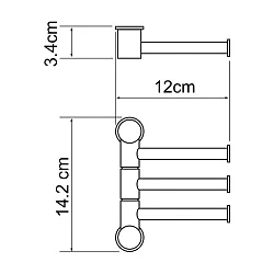 Полотенцедержатель Wasserkraft K-1053 хром