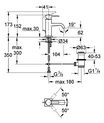 Смеситель для раковины Grohe Allure 32757000 хром