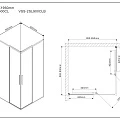 Душевой уголок Vincea Slim 90х90см VSS-2SL900CL профиль хром, стекло прозрачное