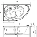 Экран Aquanet Graciosa 150см 00175958 левый, белый
