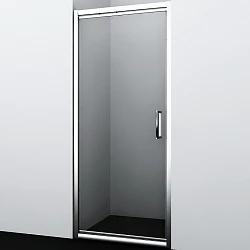 Душевая дверь в нишу Wasserkraft Salm 100см 27I12 профиль хром, стекло прозрачное