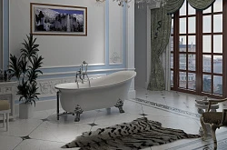 Акриловая ванна AZARIO CARDIFF 1700x760x800 с сифоном CAR17076 белая глянцевая