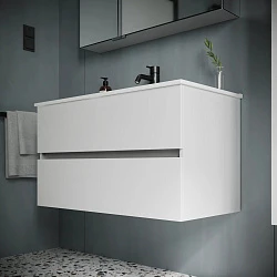 Тумба с раковиной Sancos Urban 90 белая глянцевая