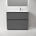 Тумба под раковину Sancos Folk Floor 100 FL100FRGS правая, напольная, Grey soft