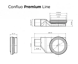 Душевой лоток Pestan Confluo Premium Line 650 черное стекло/сталь