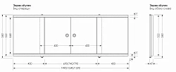 Экран Aquanet Kupe 154см 273298 белый