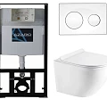 Инсталляция с унитазом Azario Gloria AZ-8010-1000+AZ-8200-0012+AZ-2003 + клавиша 0012