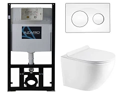Инсталляция с унитазом Azario Gloria AZ-8010-1000+AZ-8200-0012+AZ-2003 + клавиша 0012