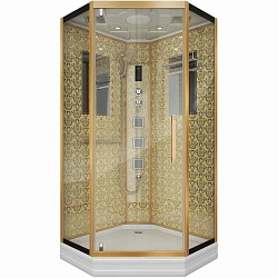 Душевая кабина Niagara Luxe 100x100см NGL-7717G профиль золото