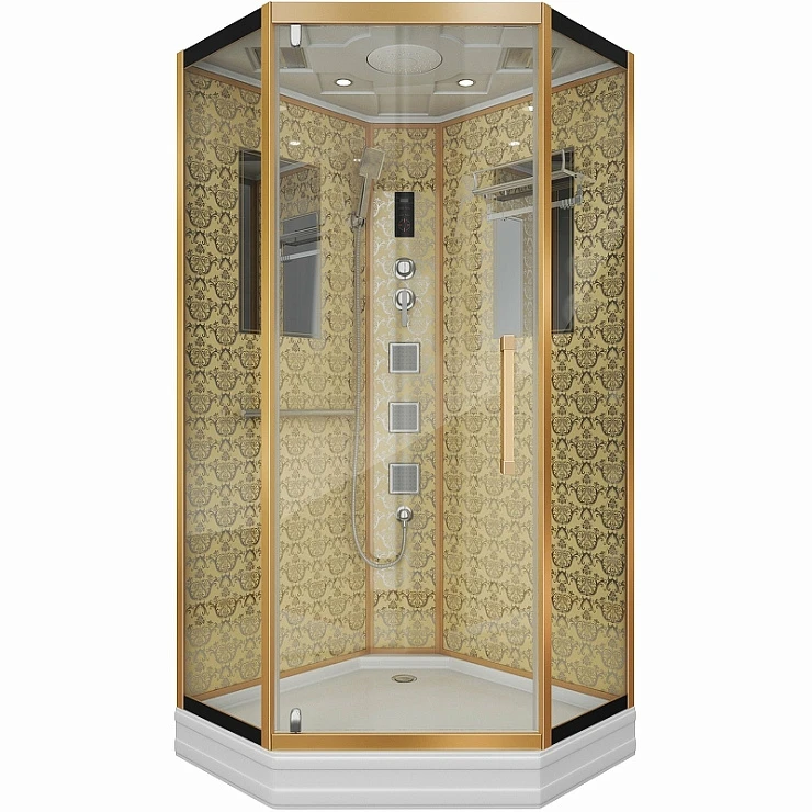 Душевая кабина Niagara Luxe 100x100см NGL-7717G профиль золото
