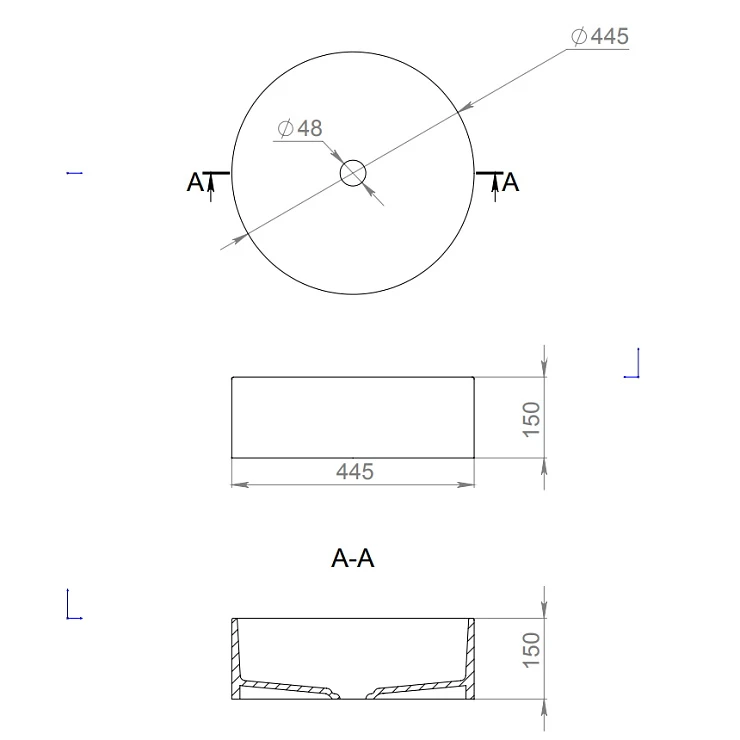 Раковина Salini Armonia 203 130113SM матовая