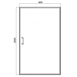 Душевая дверь в нишу Bravat Drop 80x200см BD080.4110A профиль хром, стекло прозрачное