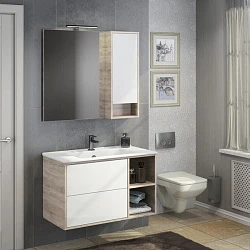 Тумба с раковиной Comforty Гамбург 90 00004142225CF дуб сонома