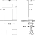Смеситель для раковины Timo Selene 2061/03F черный матовый