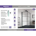 Душевой уголок Berges Dark 90x90см 061020L профиль черный, стекло прозрачное