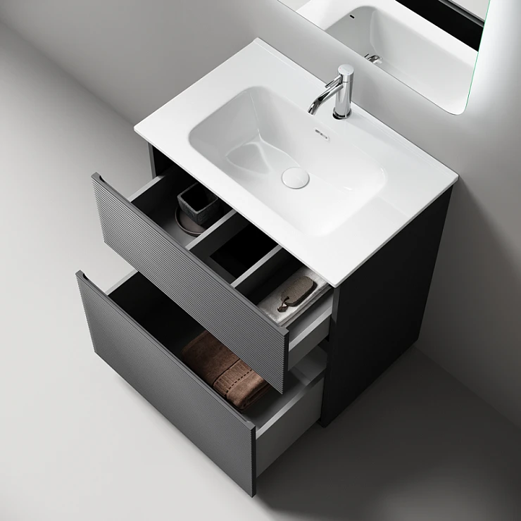 Тумба под раковину Sancos Folk Floor 70 FL70FGS напольная, Grey soft