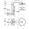 Душевая стойка Grohe Rainshower System 310 27966000 хром