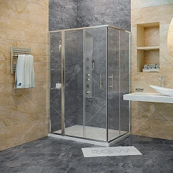 Душевой уголок RGW Hotel HO-43 80x110см 03064381-11 профиль хром, стекло прозрачное