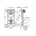 Система инсталляции для унитазов Grohe Solido 38811KF0 3в1 с кнопкой черная матовая