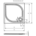 Душевой поддон Riho Kolping 90х90см D004005005 белый