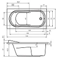 Акриловая ванна Riho Columbia 140x70 B004001005 белая глянцевая