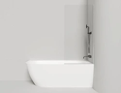 Шторка на ванну Salini Atrio 70x140см 22101S профиль серебро, стекло прозрачное