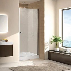 Душевая дверь в нишу Cezares Eco 75см ECO-O-B-1-75-P-Cr профиль хром, стекло текстурное