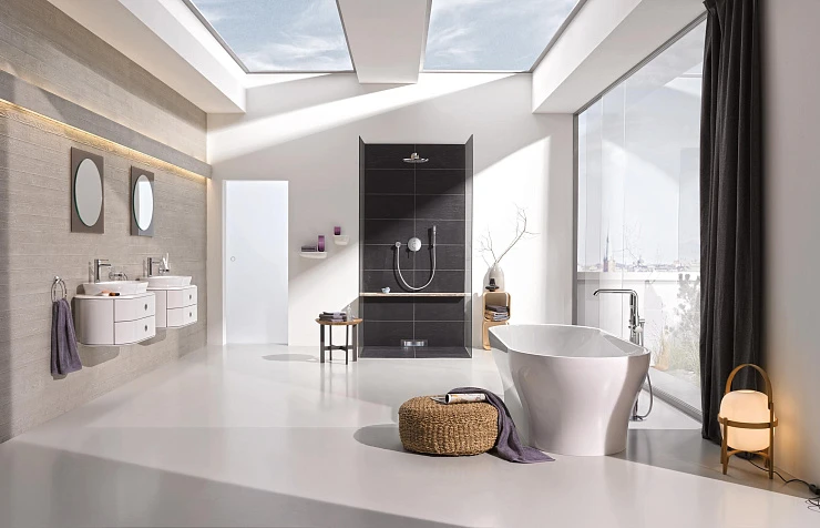 Напольный смеситель для ванны с душем Grohe Essence New 23491GL1 хром