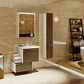Тумба с раковиной Aquaton Капри 60 таксония темная