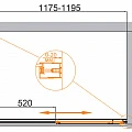 Душевой уголок Cezares Comfort 120x90см COMFORT-AH-1-120/90-C-Cr профиль хром, стекло прозрачное