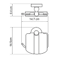 Держатель туалетной бумаги Wasserkraft Diemel K-2225 с крышкой, хром