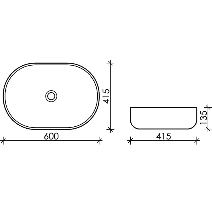 Раковина накладная Ceramica Nova Element CN6047MC бежевая матовая