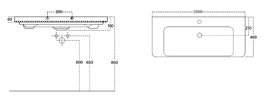 Раковина встраиваемая Sanovit Luxury 105см 182313 белая