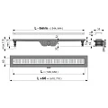 Душевой лоток AlcaPlast APZ10-Simple 550 с решеткой и опорами, хром