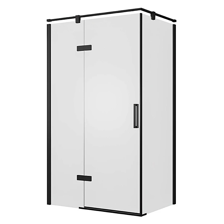 Душевой уголок Bravat Blackline 80x120см BS120.3112AB профиль черный, стекло прозрачное