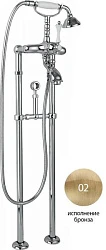 Напольный смеситель для ванны с душем Cezares MARGOT-VDPS-02-N бронза