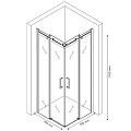 Душевой уголок Berges Gelios 90x90см 061022 профиль хром, стекло прозрачное
