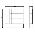 Зеркало-шкаф Comforty Никосия 80 00-00007619CF дуб темный