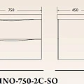 Тумба под раковину BelBagno Marino 75 MARINO-750-2C-SO-BL-P белый глянец