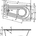 Акриловая ванна Riho Delta 160x80 B069001005 левая, белая глянцевая