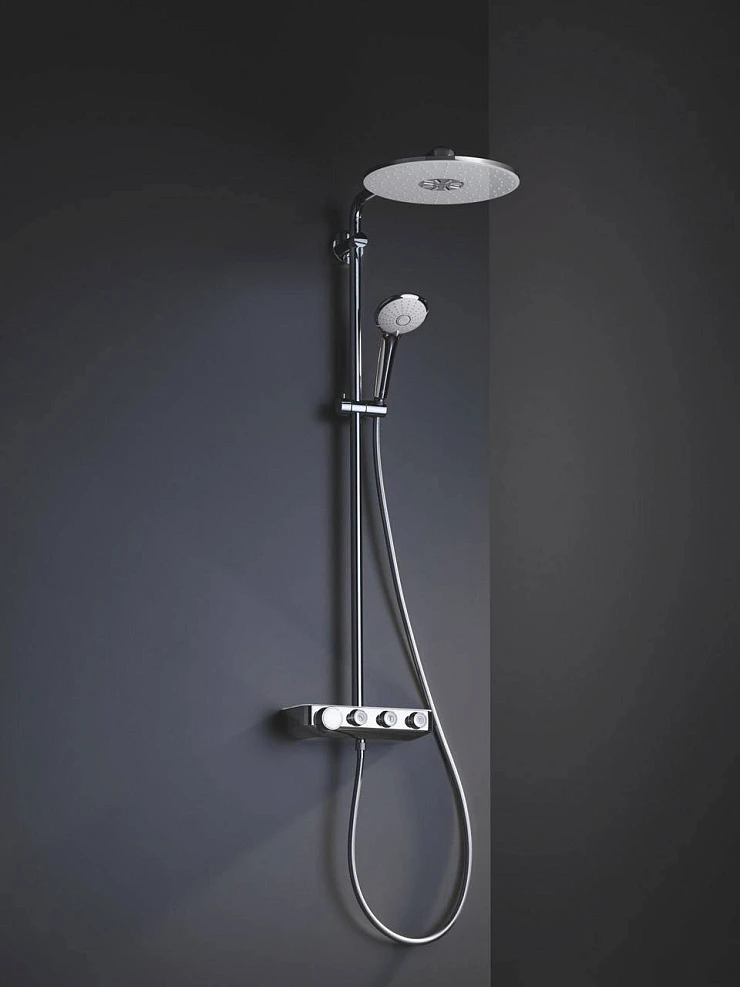 Душевая стойка Grohe Euphoria SmartControl 310 Duo с термостатом 26507LS0 белая луна