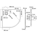 Душевой поддон Wasserkraft Leine 90x90см 35T01 белый