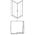 Душевой уголок Bravat Drop 90x90см BS090.2200A профиль хром, стекло прозрачное