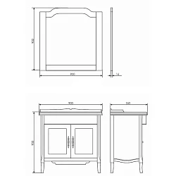 Зеркало Comforty Версаль 90 00003130382CF слоновая кость