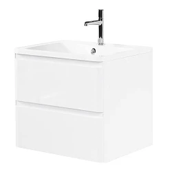 Тумба с раковиной BelBagno Albano 60 ALBANO-600-2C-SO-BL белая глянцевая