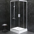 Душевой уголок AM.PM Gem 90x90см W90G-403-090MT профиль хром, стекло прозрачное
