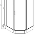 Душевая кабина Aquanet Passion P 90x90см прозрачное стекло
